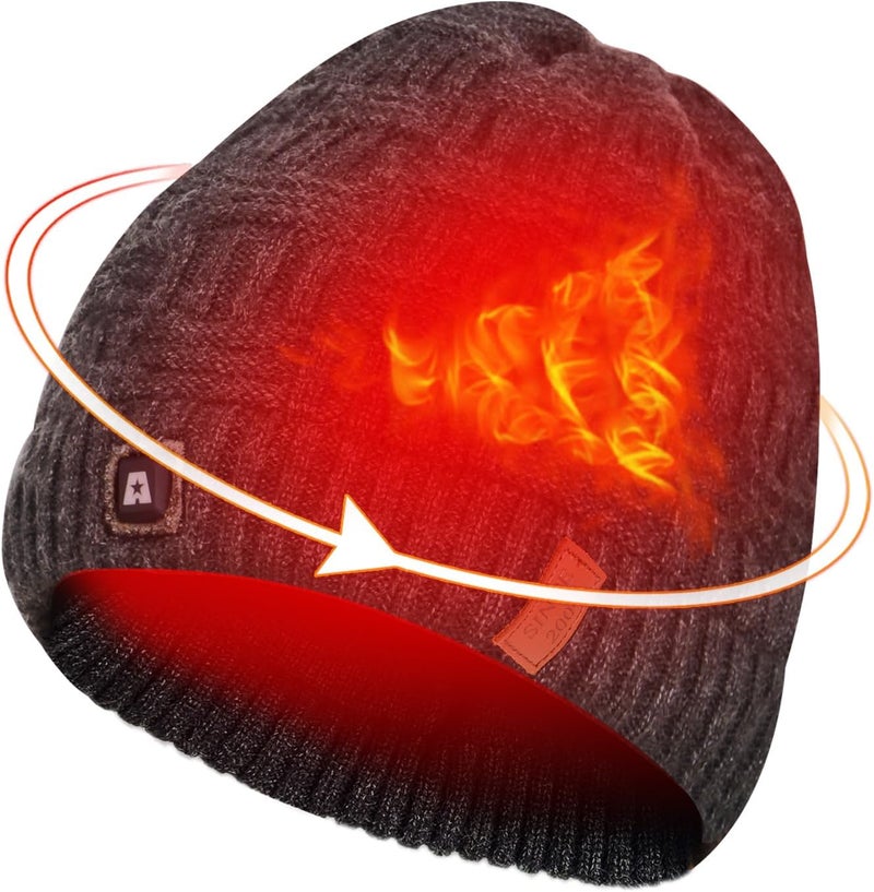 ARRIS Heated Beanie Hat with 3 Heating, Soft Knit Electric WinteHat for Skiing Hunting - Image 1